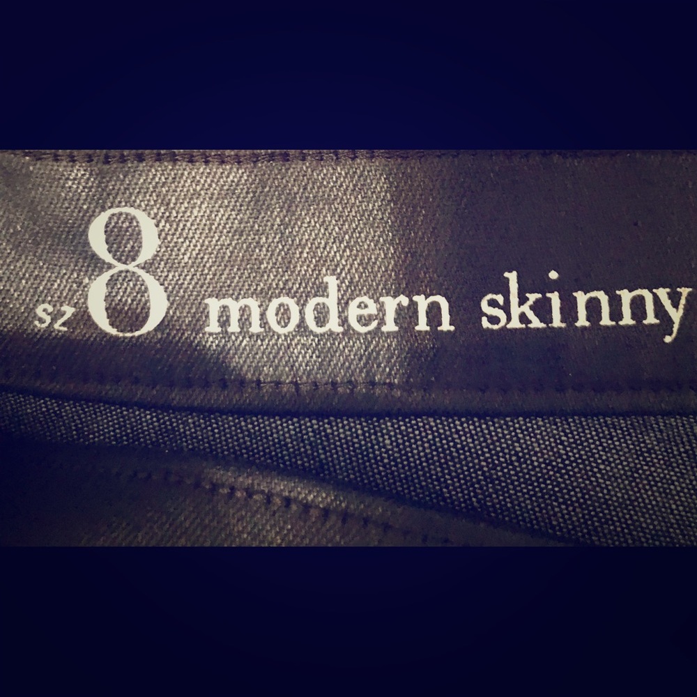 Ann Taylor loft- Black leather Jean